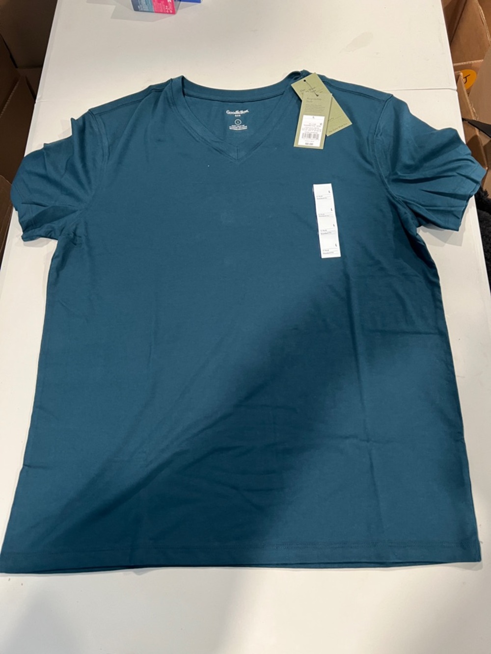Goodfellow & Co Men’s Teal Short Sleeve V-Neck Tee